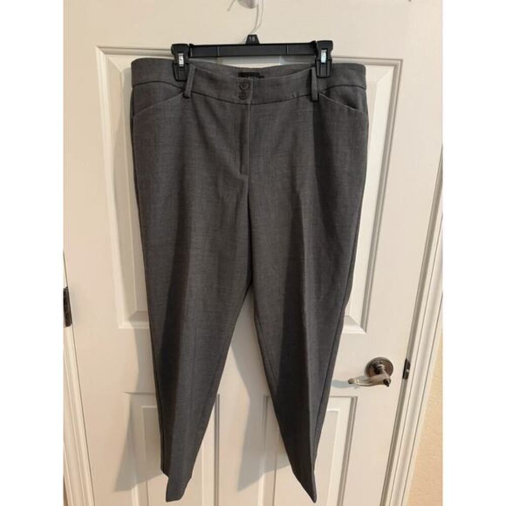 Talbot's New High Rise Hampshire Ankle Pants Trousers Gray Pockets 16 Petite